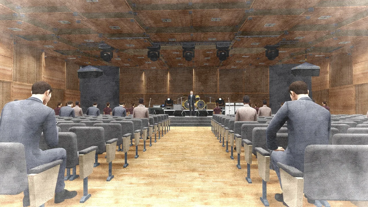 Interior del proyecto Auditorio 100% Libre