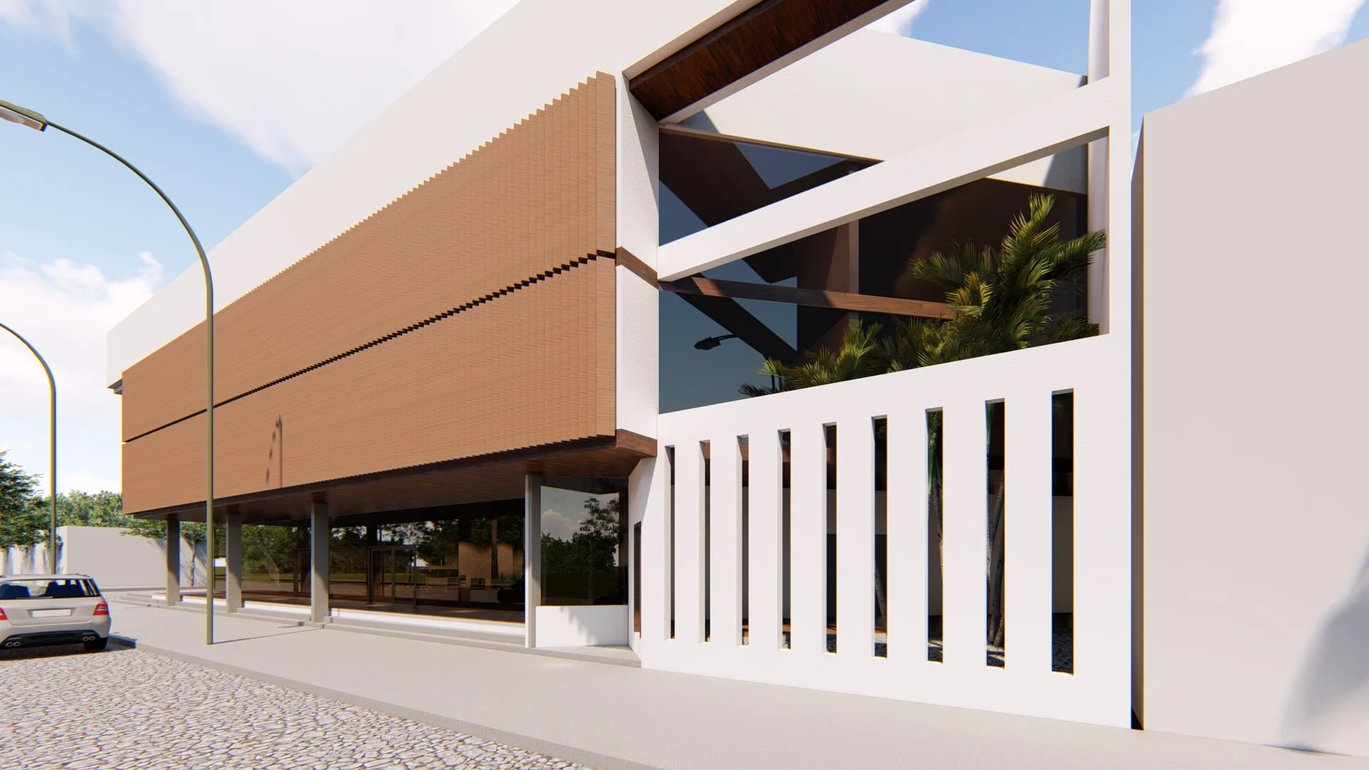 Perspectiva lateral del Auditorio CVC