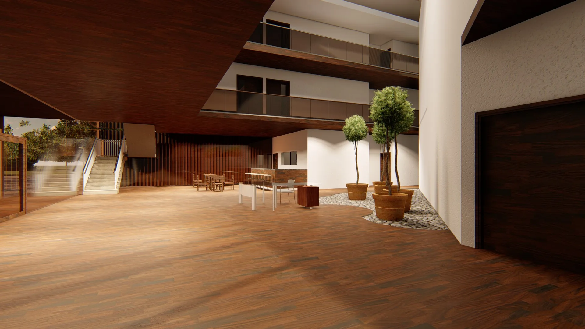 Foyer y circulación vertical del Auditorio CVC