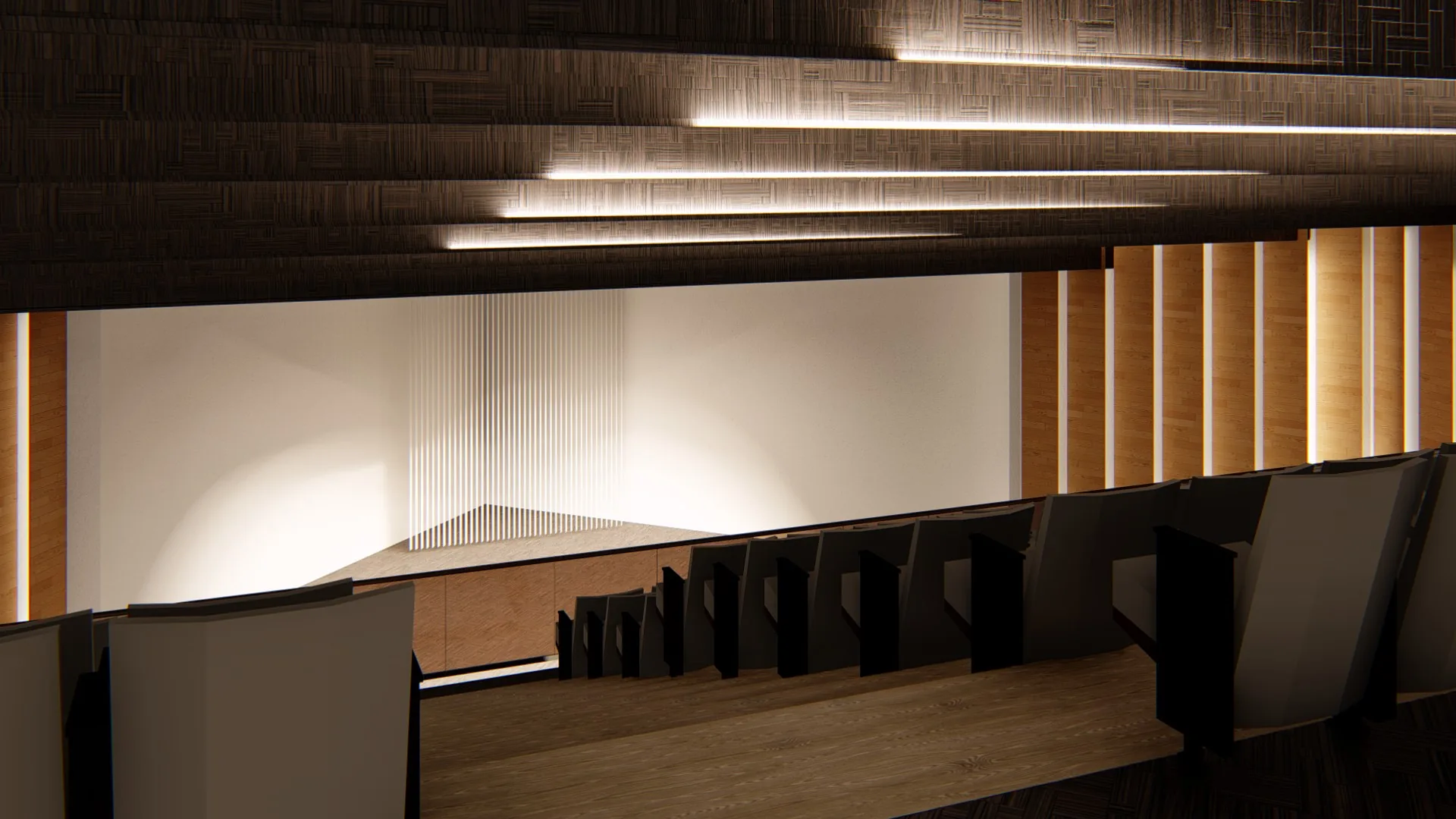 Vista del escenario hacia la sala del Auditorio CVC