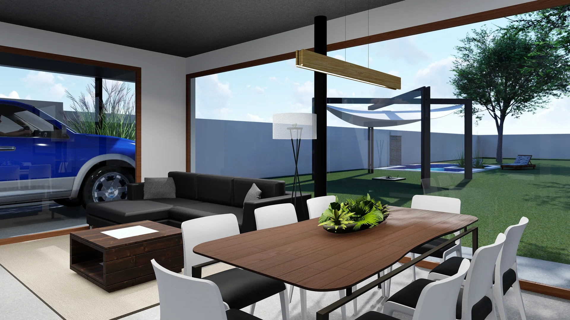 Vista interior del proyecto Casa MX