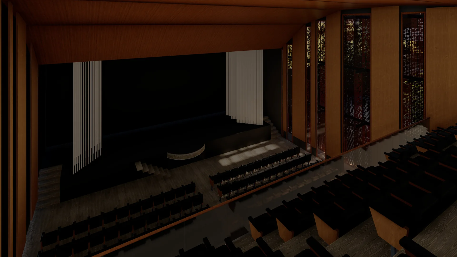 Interior del auditorio del Complejo Educativo