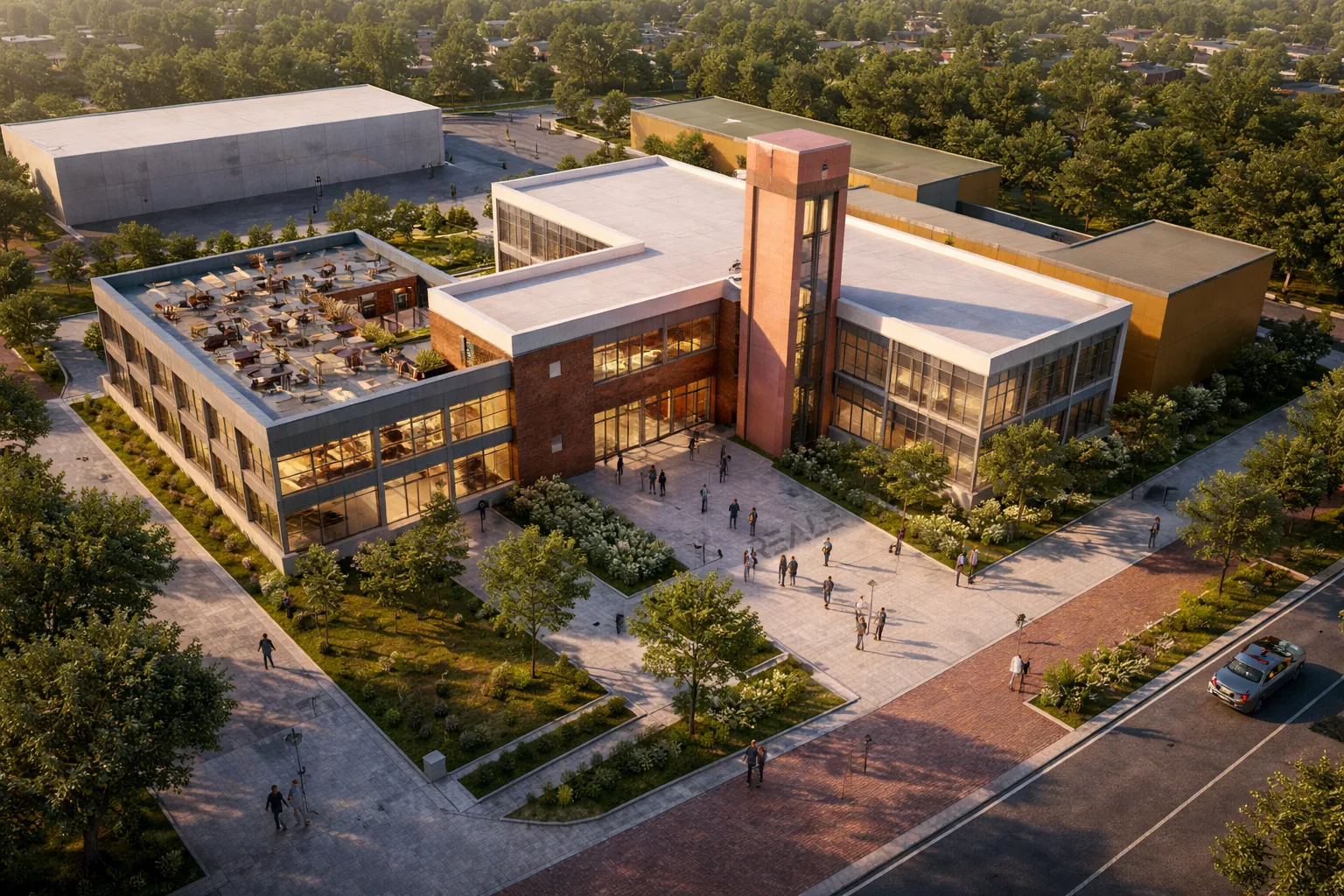 Segunda vista conceptual del Centro Cívico Mburucuyá