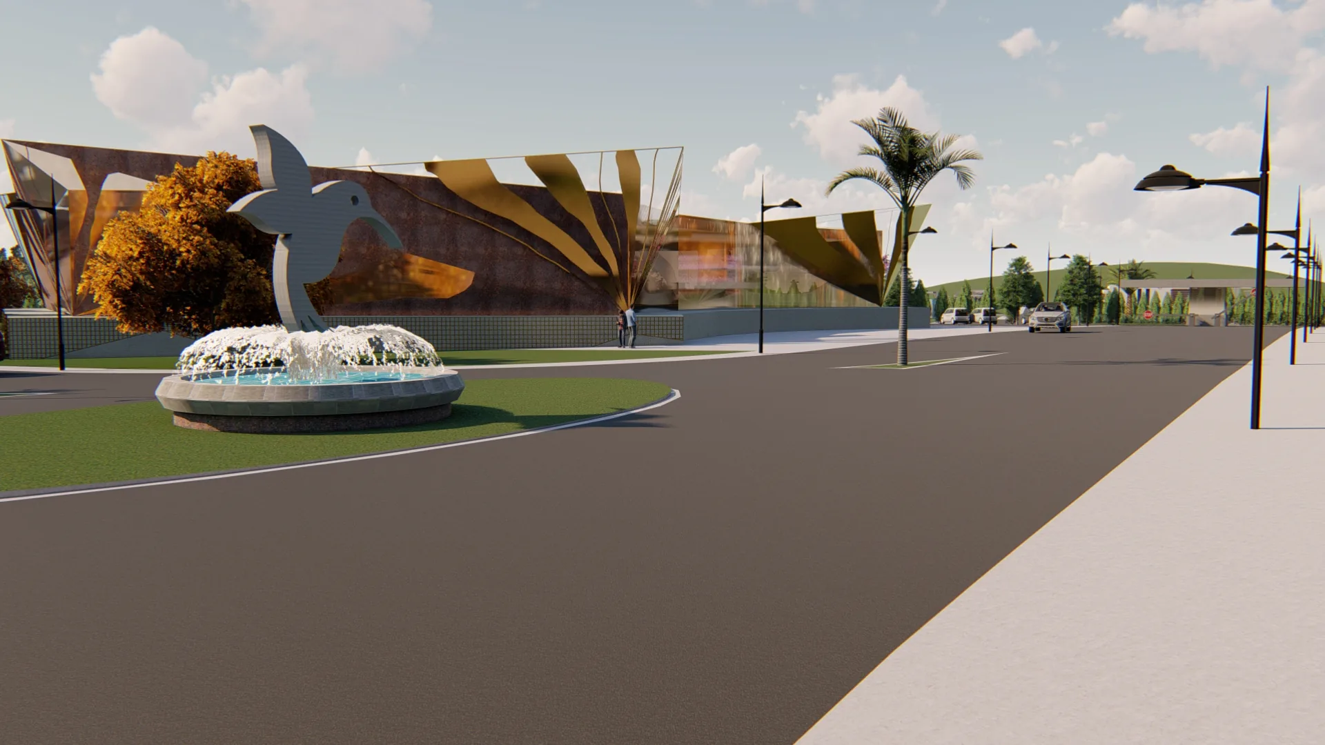 Espacio común proyectado en Los Naranjos