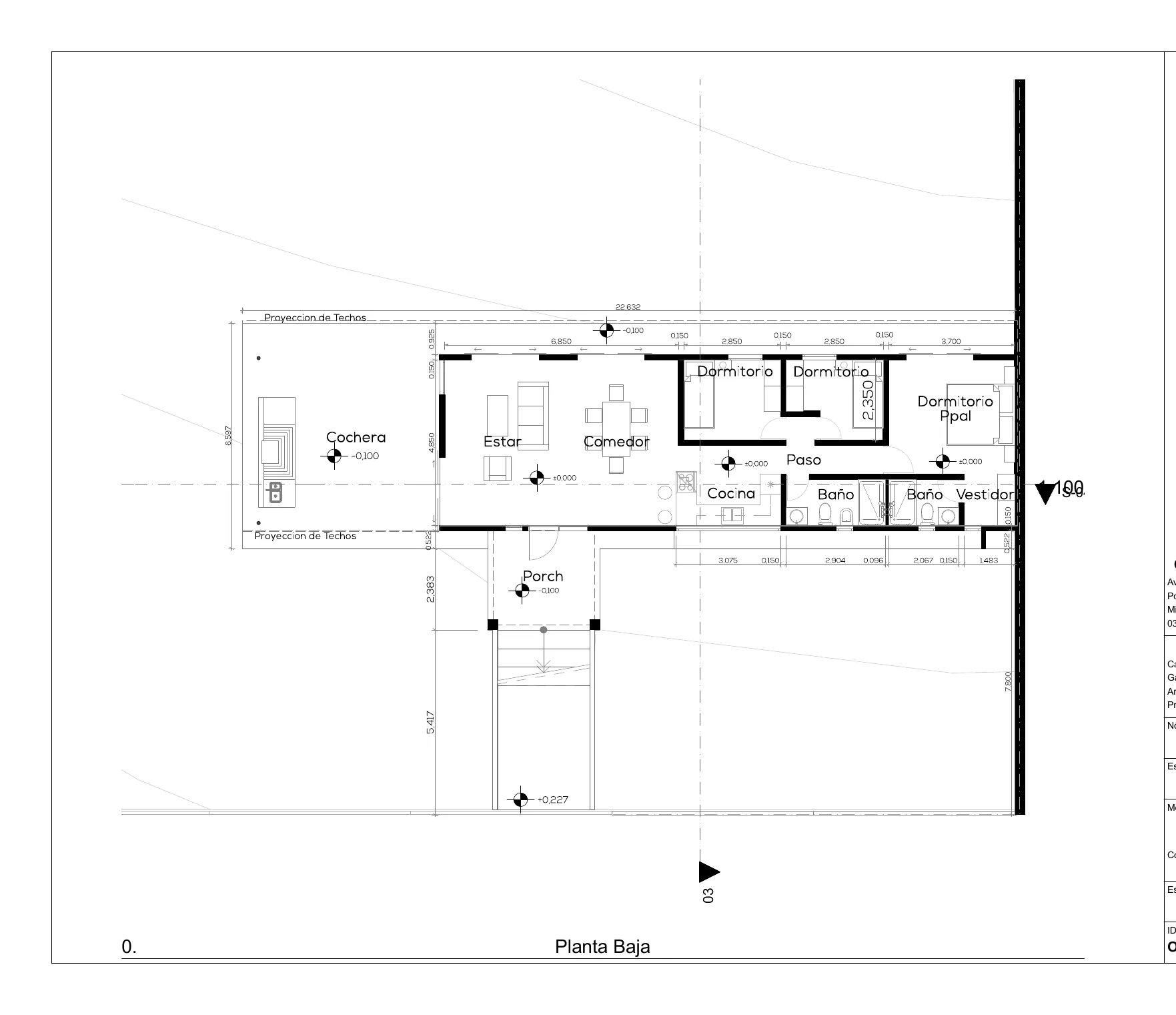 Planta baja de la propuesta 2 para Puerto Mbigua